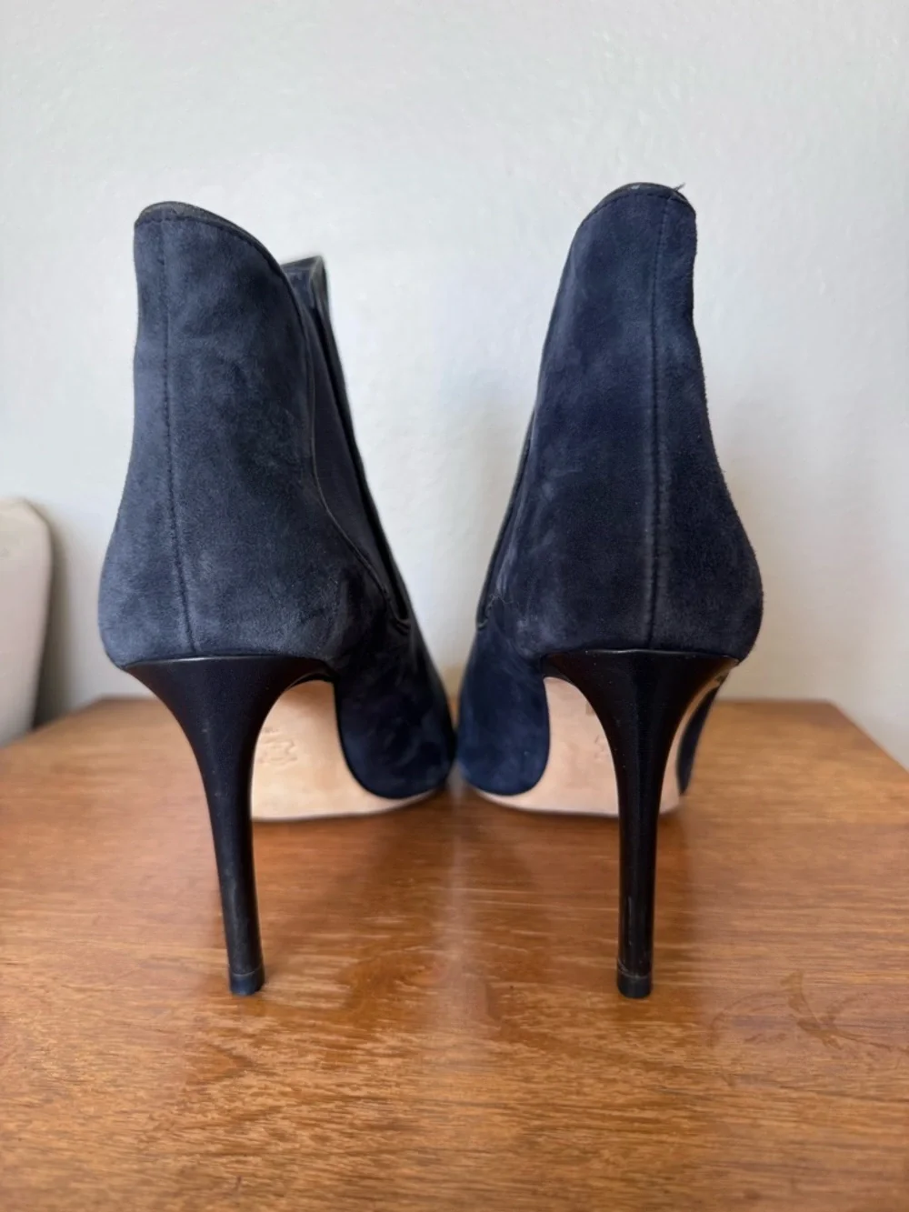 Tory Burch Dorset Blue Suede Booties Size 9